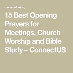 short opening prayer for programs
